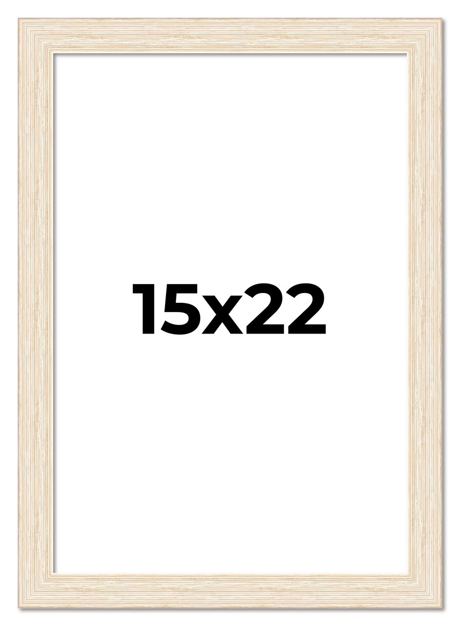 15x22 Wide Barnwood Picture Frame with UV-Resistant Acrylic & Acid Free Backing, Available in 6 Paint Finishes - Grey, Brown, White, and Black
